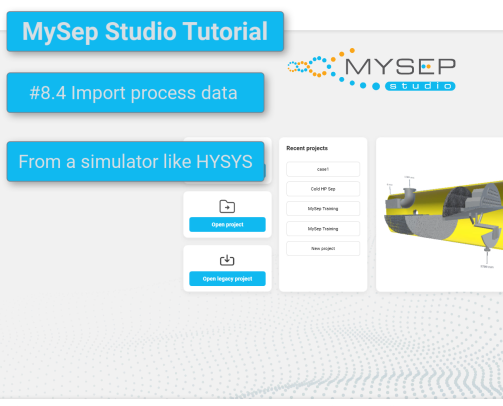 MySep Studio Tutorial #8.4: Import from a Process Simulation