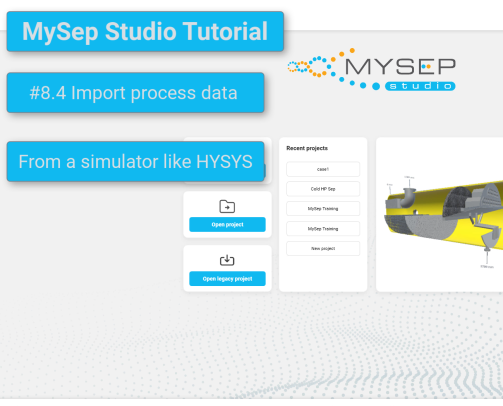 MySep Studio Tutorial #8.4: Import from a process simulation