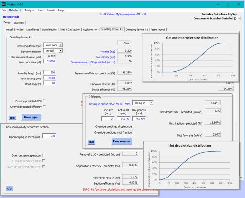 Gas Scrubber Design - Analysis in MySep Studio