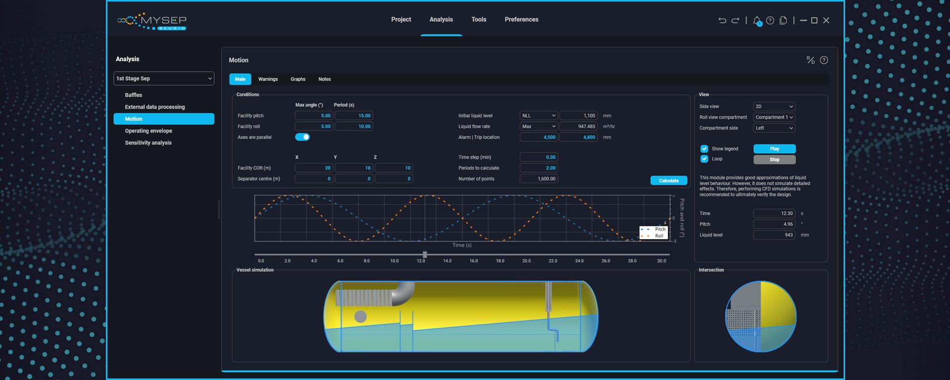 Separator Vessel FPSO Motion Analysis